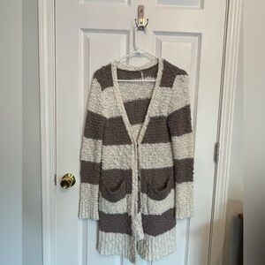 Free People Striped Cardigan